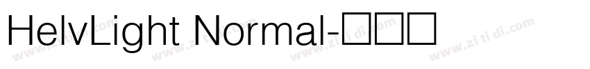 HelvLight Normal字体转换